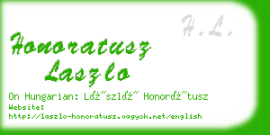 honoratusz laszlo business card